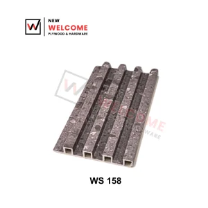 WS 129 Premium WPC Fluted Wall Panel – Modern Charcoal Finish